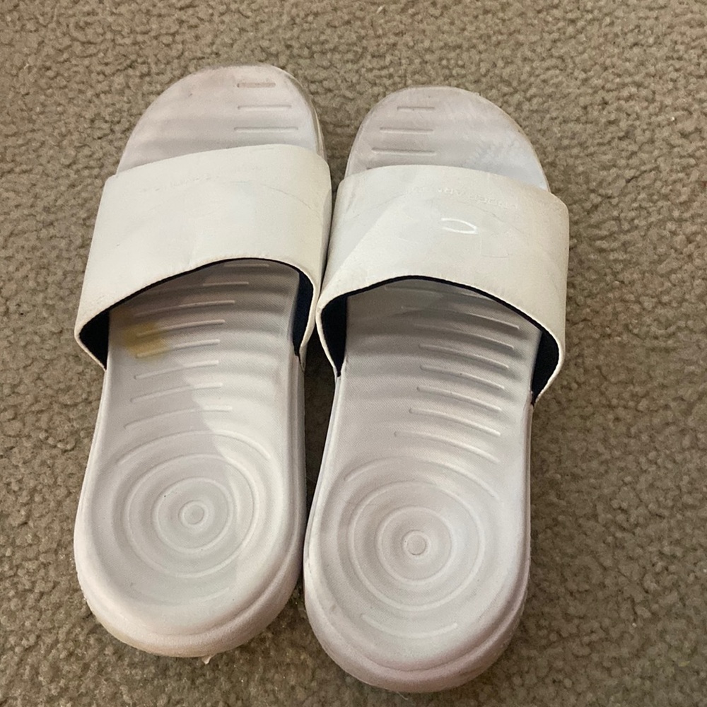 White used under-armor slides